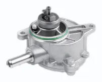 MONTTRON vacuum pump: a cast aluminium camshaft-driven vacuum pump with its drive coupling, its mounting flange and the vacuum outlet